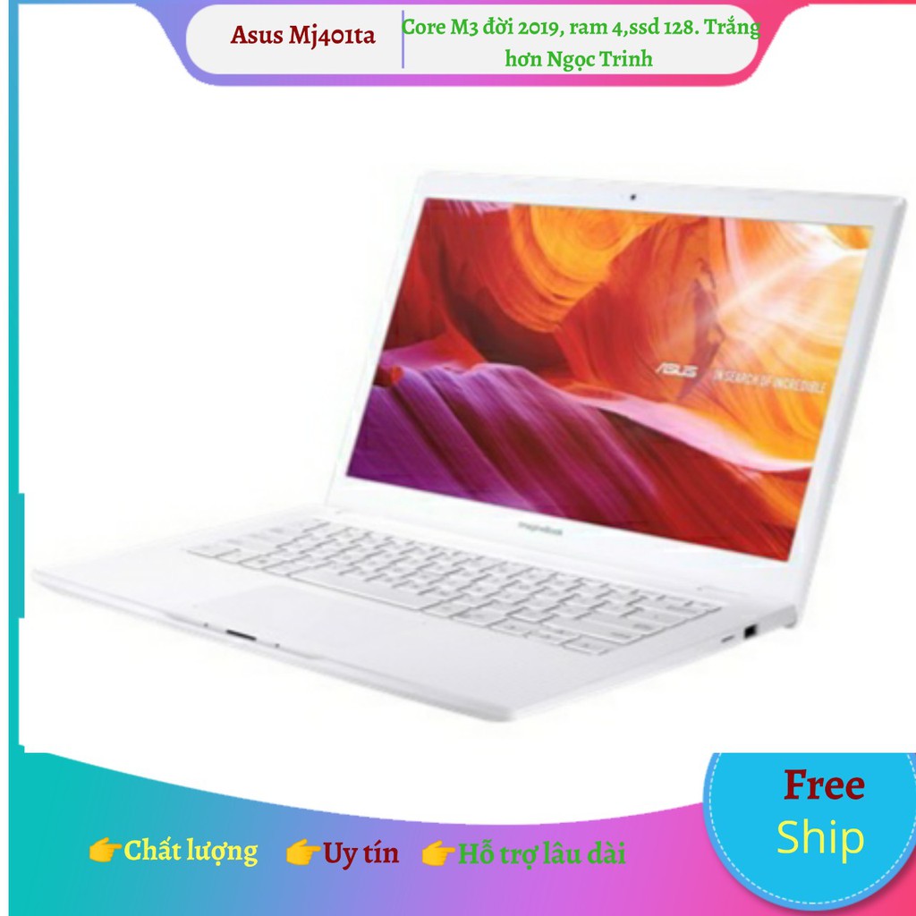Laptop Asus Imaginebook MJ401TA, core m3 , 4G, 128G, 14in FHD 1080, new box 100%, giá rẻ tặng cặp, chuột quang, 2 phần m
