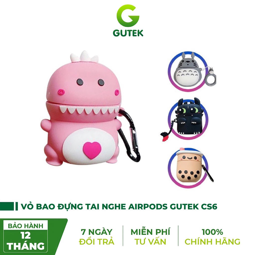 Vỏ bao đựng bảo vệ tai nghe bluetooth Gutek CS6 case airpod silicon sử dụng được cho i11 i12