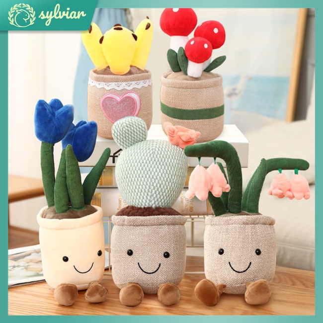 Chậu Cây Cảnh Bằng Lông Nhung Siêu Mềm Để Bàn Trang Trí Nhà Cửa / Làm Quà Tặng Cho Bé