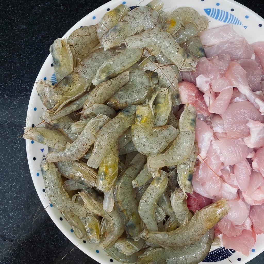 Tôm bạc thiên nhiên đông lạnh Con Tôm Rừng 300g