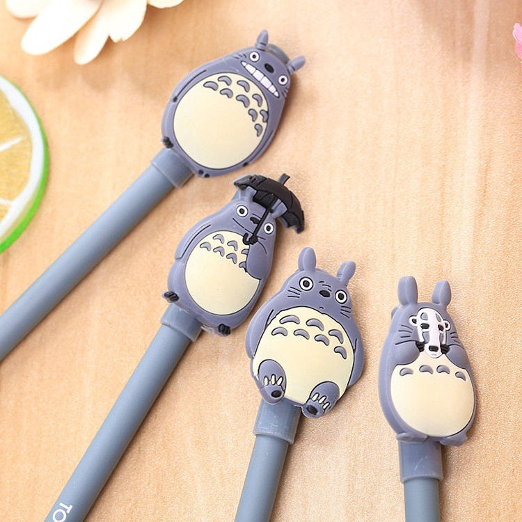 Bút Bi Nước Mực Đen 0.5mm Thiết Kế Nhân Vật Hoạt Hình Totoro Siêu Dễ Thương