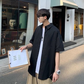Áo sơ mi from rộng đen,áo sơ mi from rông unisex