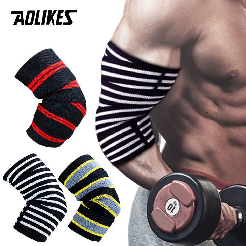 Aolikes 1 Đai Quấn Co Giãn Hỗ Trợ Khuỷu Tay Tập Gym