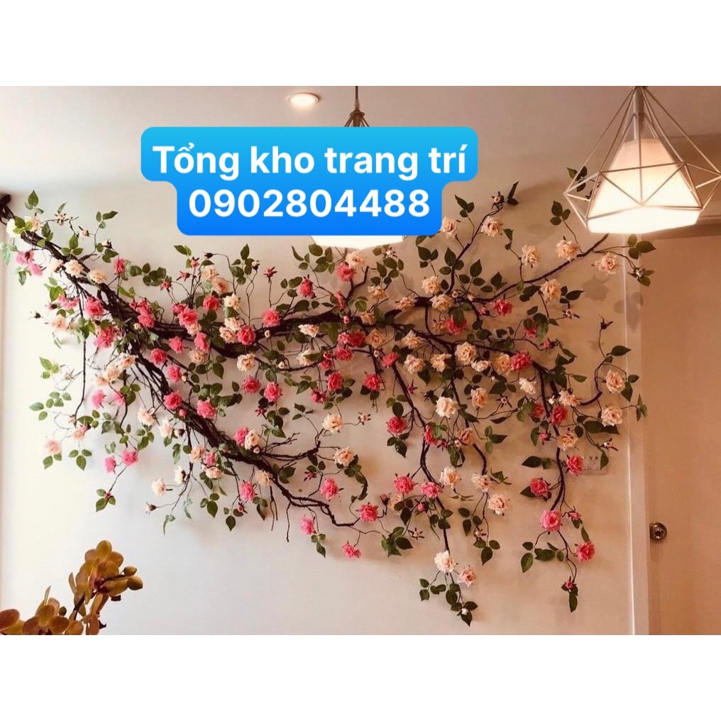 Dây hoa hồng leo trang trí cao cấp (2m)