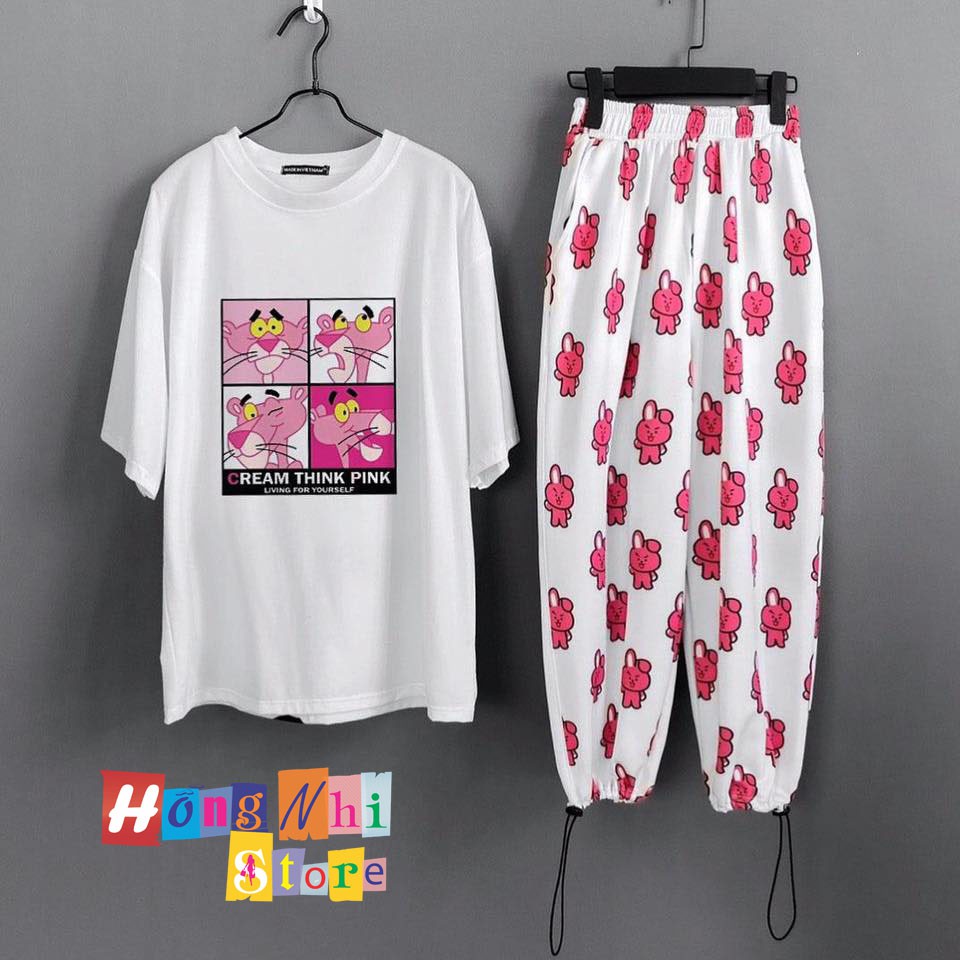 QUẦN JOGGER CARTOON PANT UNISEX, QUẦN CON THỎ, QUẦN HOẠT HÌNH DÀI LƯNG THUN BO LAI - MM