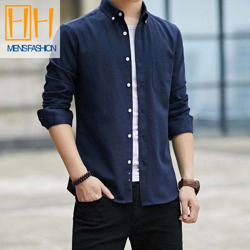 Áo Sơ Mi Tay Dài Vải Oxford Màu Trơn Có 6 Màu Tùy Chọn Thời Trang Cho Nam | BigBuy360 - bigbuy360.vn