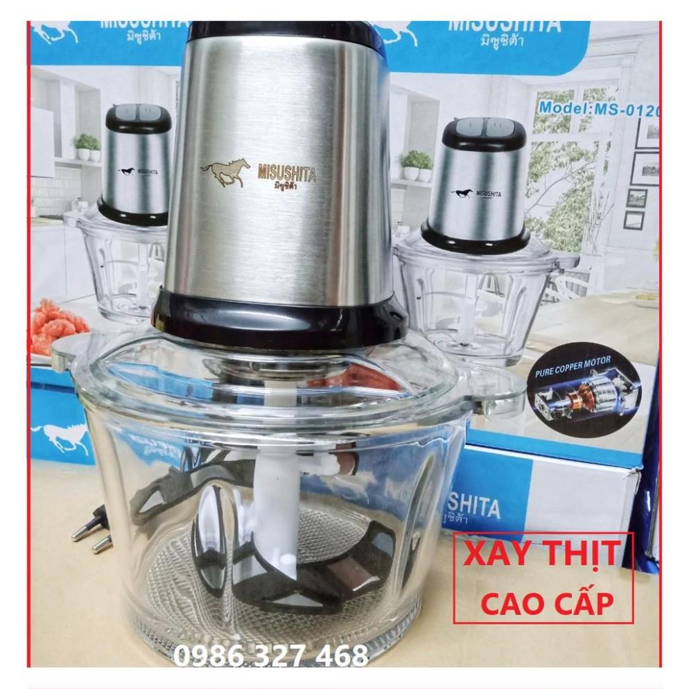 [SỈ- RẺ ] [Khỏe- Êm- Bền] Máy Xay Thịt Misushita Cối Thủy Tinh Chính Hãng Hàng Thái Lan Cao Cấp