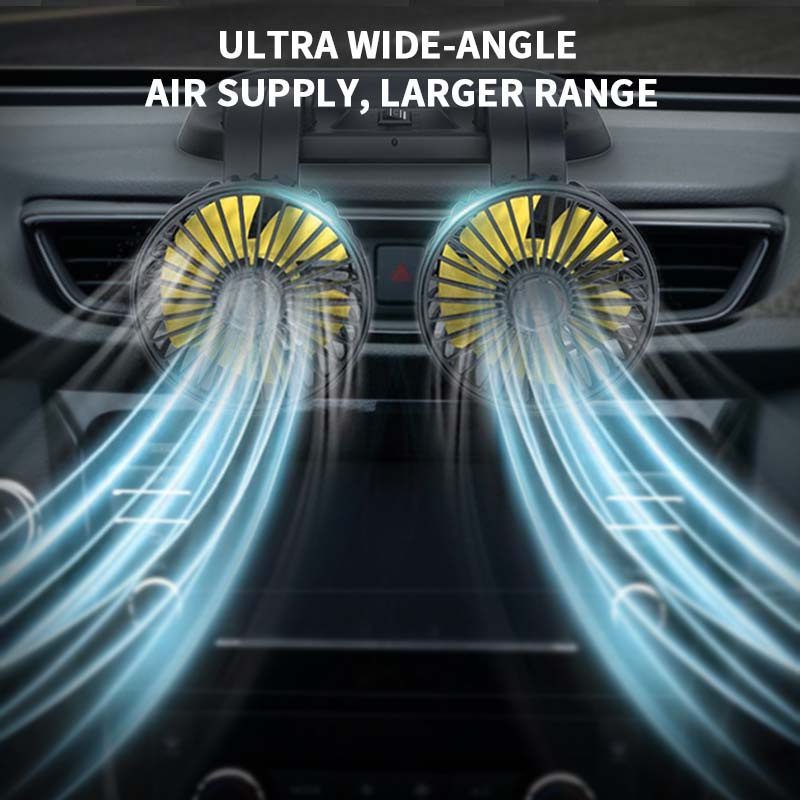 Quạt thổi làm mát SEAMETAL thiết kế hai dầu gập lại được xoay được mạnh mẽ 12V 24V gắn bảng điều khiển xe hơi tiện lợi