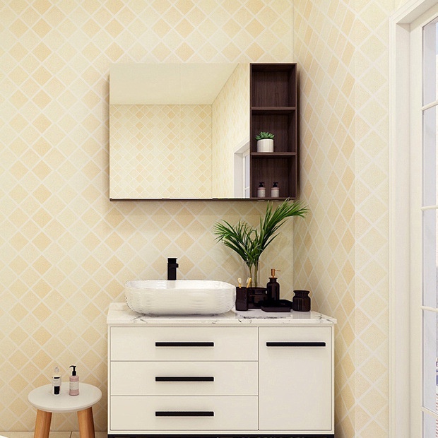 Giấy Dán Tường Bằng Chất Liệu vinyl Dày Dặn Chống Thấm Nước / Dầu Mỡ Tiện Dụng Cho Nhà Bếp / Nhà Tắm