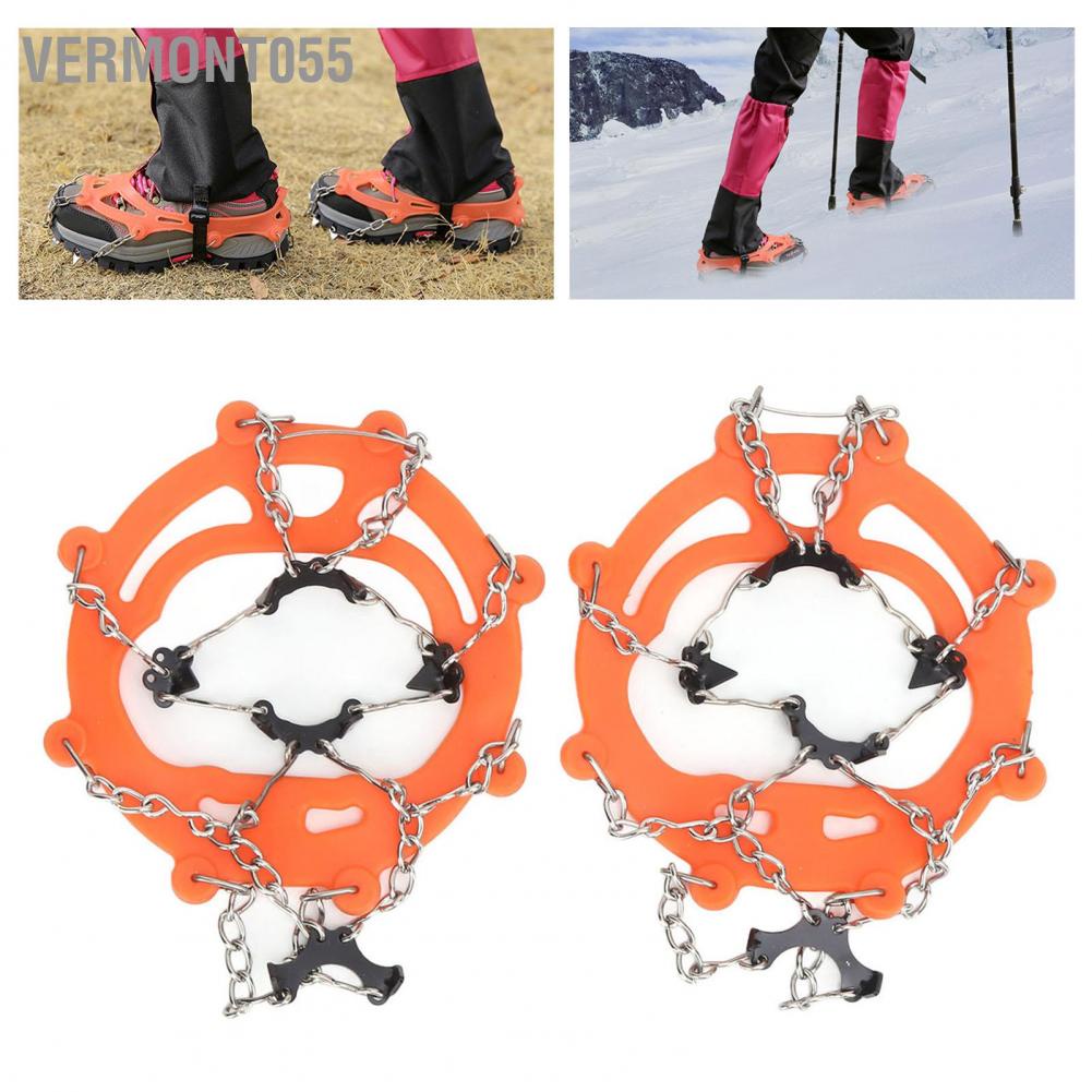 Vermont055 8‑Tooth Crampons Foot Cover Ice and Snow Outdoor Walking Weapon Mountaineering Skiing