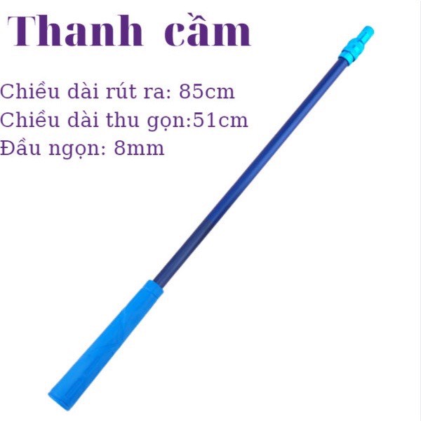 Gậy Vẩy Trục Câu Đài Cao cấp đầu Kim Loại