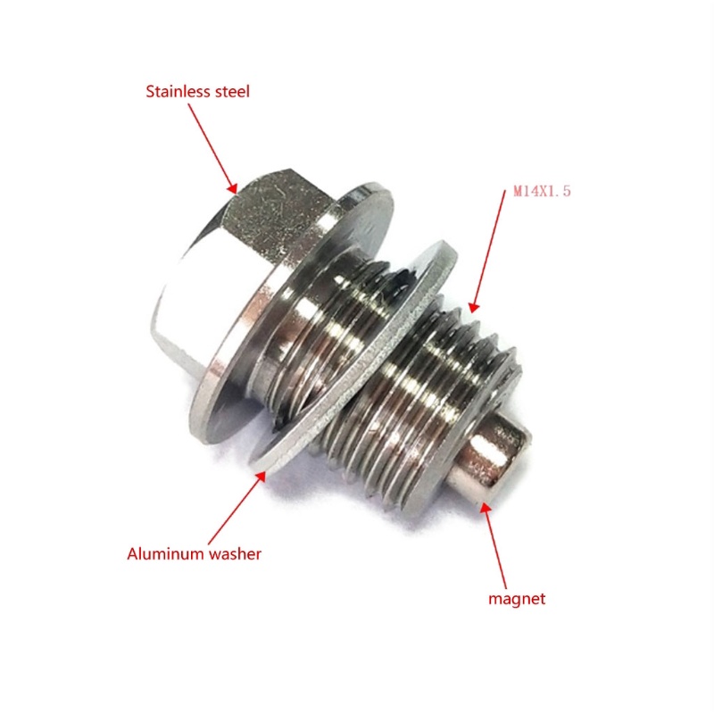 Đai Ốc Nam Châm Cống Thoát Nước Động Cơ Bằng Thép Không Gỉ Có Nam Châm Neodymium M14x1 5 mm Dura