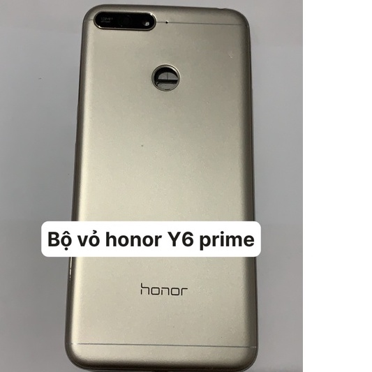 Bộ vỏ zin new Y6 Prime 2018 (nắp lưng, khung sườn màn hình, cụm kính camera, nút nguồn, nút volume)