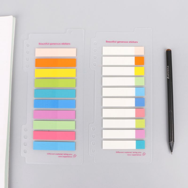 Bộ 200 giấy ghi chú có keo dán thiết kế 10 màu tiện lợi dễ dùng