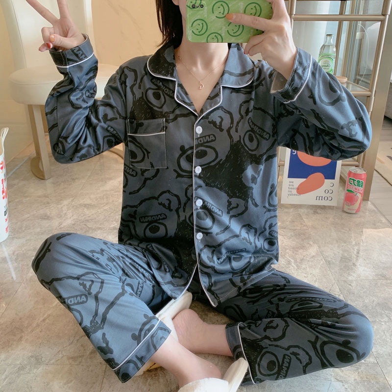 Bộ Ngủ Pijama Nữ 💖HÀNG CÓ SẴN💖 Bộ mặc nhà, Bộ Đồ Ngủ Chất Liệu Cotton Sợi Tơ Sữa Dài Tay Họa Tiết Dễ Thương Cao Cấp