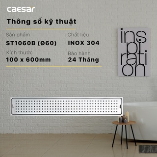 Thoát Sàn - Inox CAESAR ST1060B Ø60 (dài 600mm)