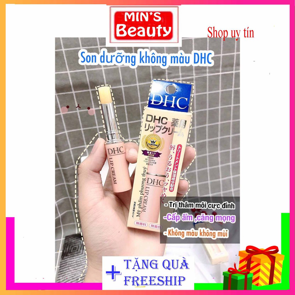 Son Dưỡng Môi 💖FREESHIP💖Son dưỡng không Màu DHC Lip Cream,Dưỡng môi tốt và cấp ẩm Trị Khô Và Thâm Môi NHẬT BẢN