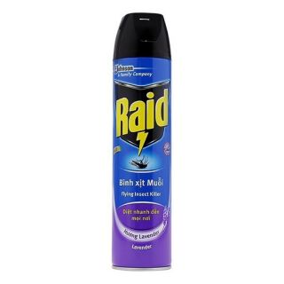 Bình xịt muỗi raid 600ml hương cam chanh/ dầu khuynh diệp/ lavender