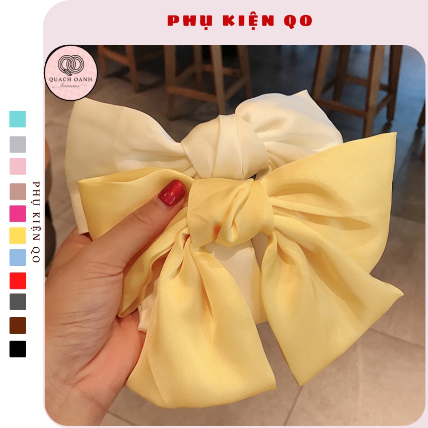 Kẹp tóc nơ màu pastel nữ tính KEP31