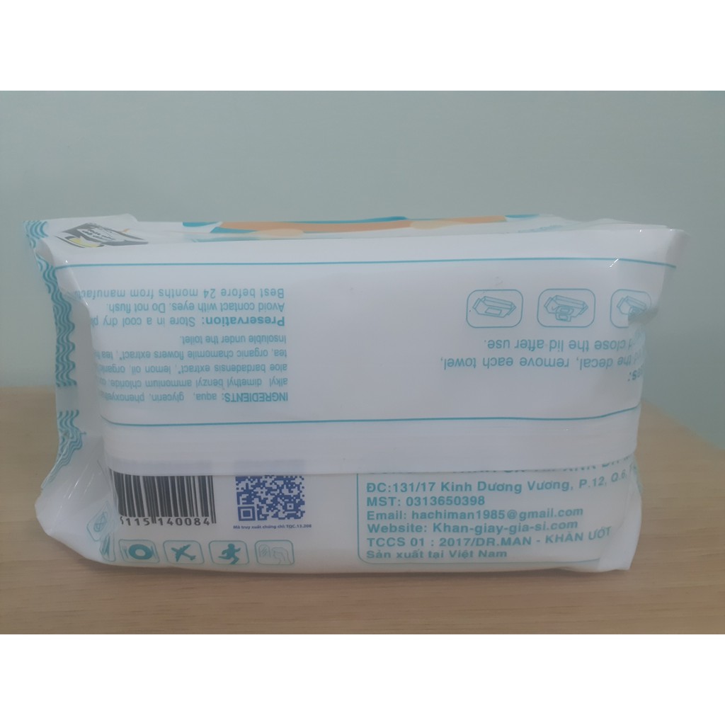 Khăn Ướt Baby MOON CARE (125 Miếng / Gói) KHÔNG MÙI Màu Xanh