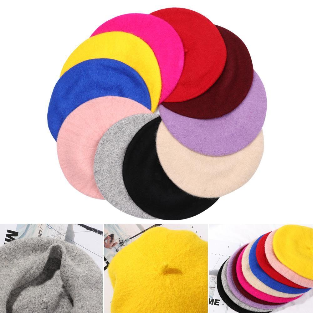 WONDER Mũ Beret Len Thời Trang Mùa Đông Cho Mẹ Và Bé