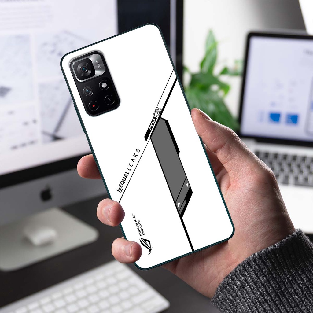 Ốp lưng điện thoại Xiaomi Redmi Note 11, Note 11S - Republic of Gamers, chất liệu kính cường lực