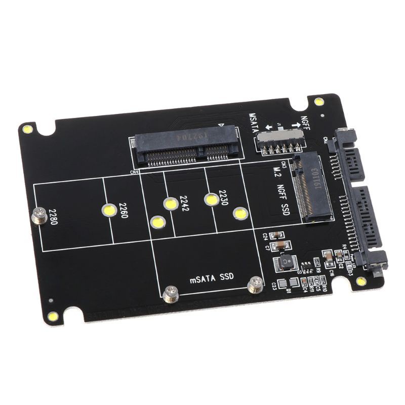 Hộp Chuyển Đổi Thẻ Nhớ Ssd 2 Trong 1 Msata / M.2 Ngff Sang Sata3 2.5 Inch Cho Máy Tính | BigBuy360 - bigbuy360.vn