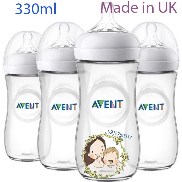 SẢN XUẤT TẠI ANH-Bình sữa cho bé-Bình sữa natural Philips AVENT 330ml