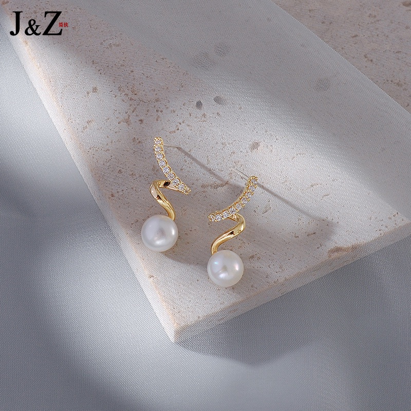 Bông Tai Mạ Bạc 2022 Đính Ngọc Trai Tự Nhiên Phong Cách Hàn Quốc