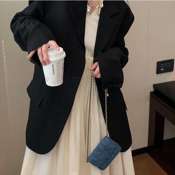 Túi đeo chéo AHA official vải denim thiết kế họa tiết kim cương thời trang dành cho nữ