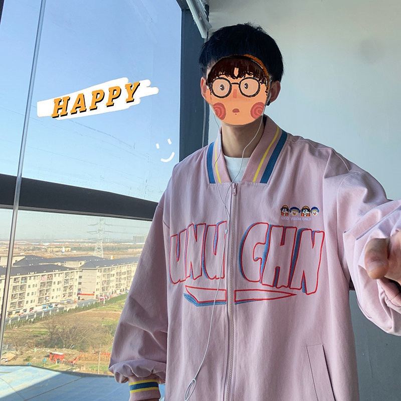 Áo khoác thời trang phong cách bóng chày Hiphop bình thường Hàn Quốc Hong Kong dành cho nam