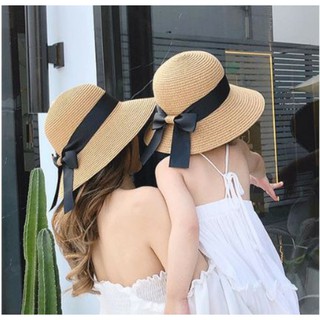 Mũ /Nón Cói Vành Cụp Nơ Đen