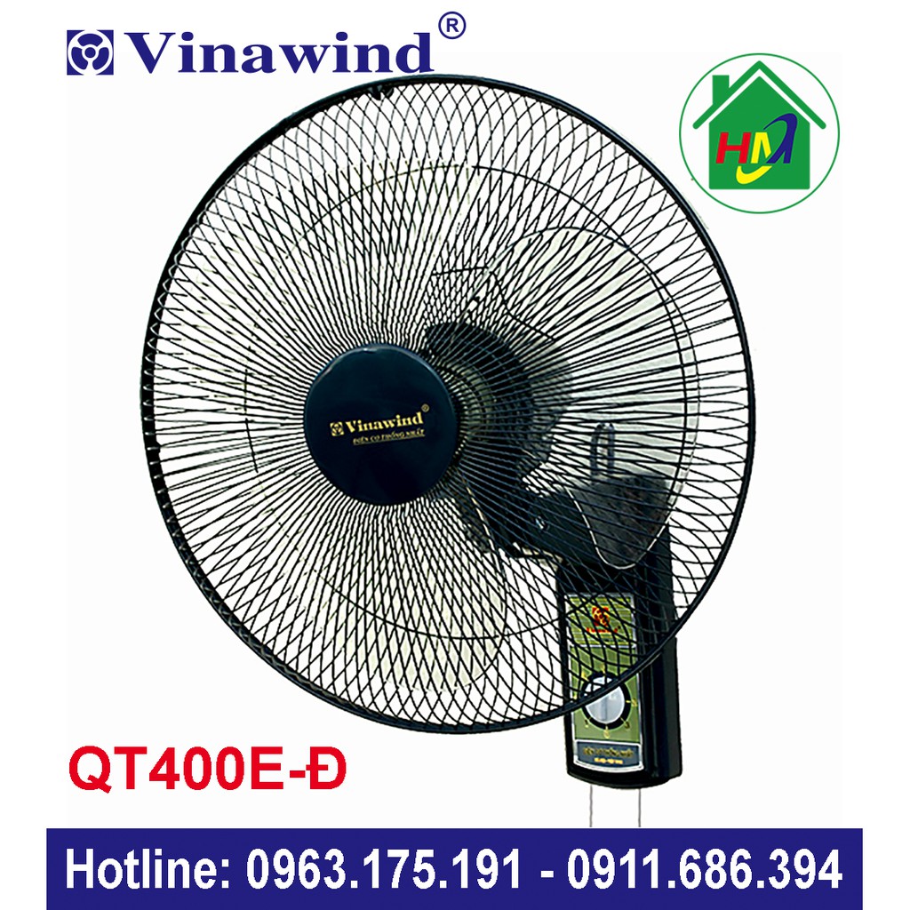 Quạt Treo Tường Cánh 400 Vinawind QTT400E-Đ