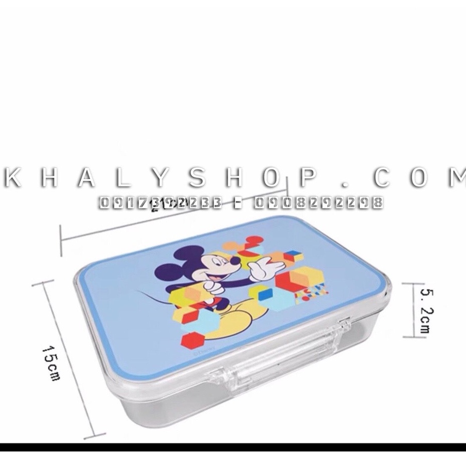 Hộp đựng thức ăn nhựa TRITAN cao cấp Disney hình nhân vật hoạt hình siêu cute - 700ml -