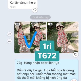 Đầm 2 dây bé gái - ber