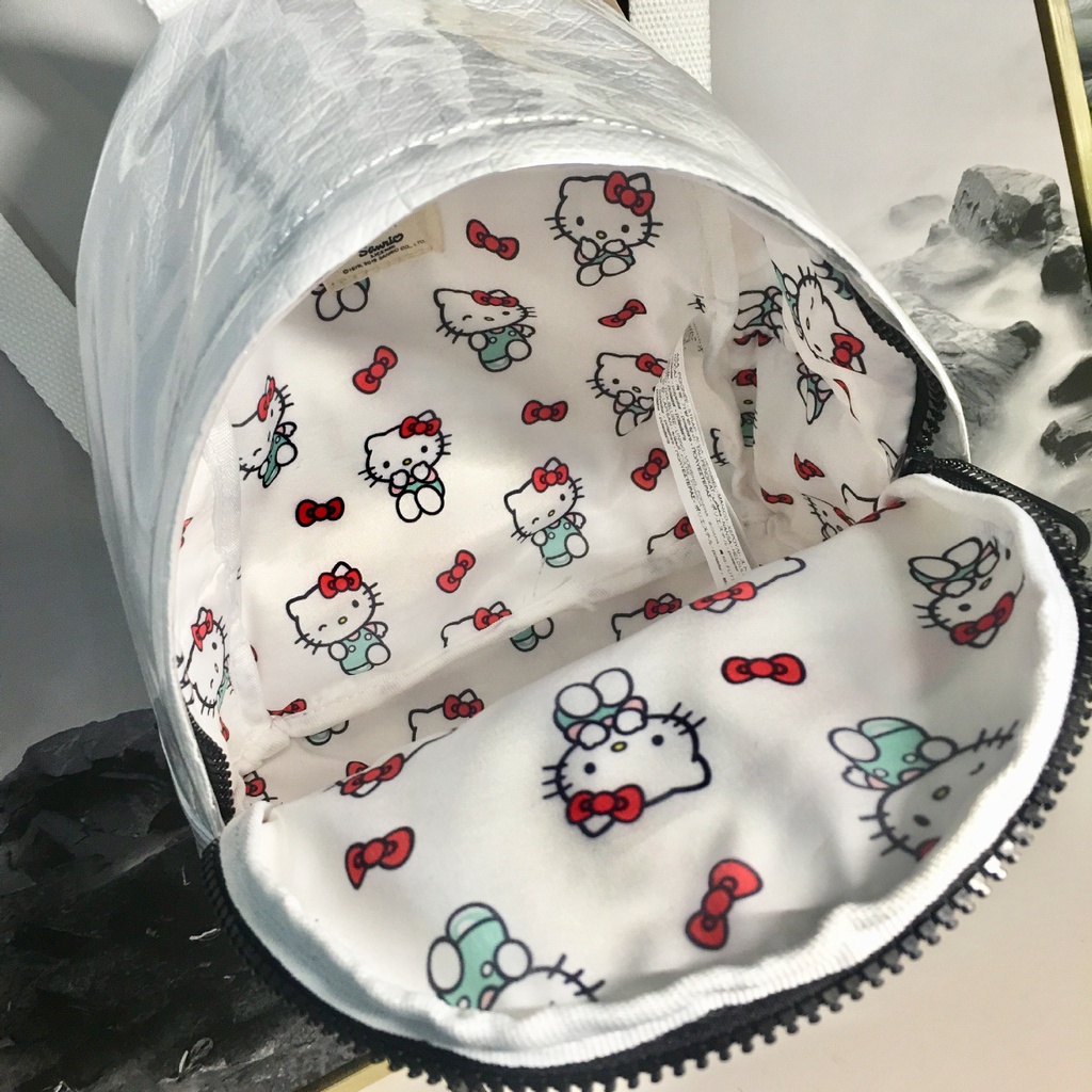 BALO MICKEY TRẮNG HELLO KITTY ZR CHO BÉ ĐI HỌC - ĐI MẪU  GIÁO BL55 EMMIT ( kèm ảnh thật)