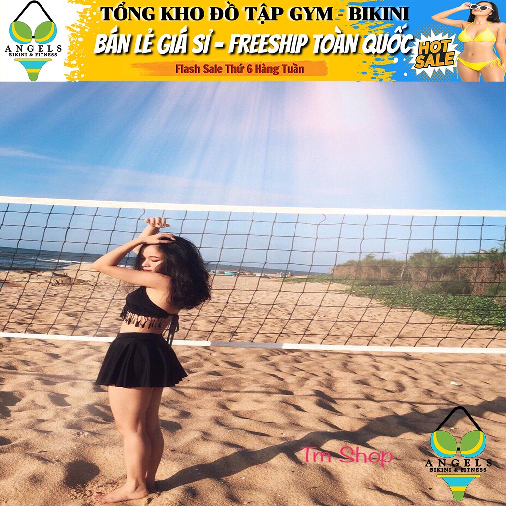 Bikini Bộ Đồ Bơi Hai Mảnh Quần Gỉa Váy Tua Rua Freesize BHV033 [ Giá Sỉ ] | BigBuy360 - bigbuy360.vn