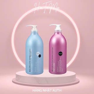 Combo Gội + Xả Kumano Salon Link 1000ml siêu dưỡng cho tóc uốn nhuộm hư tổn hàng Nhật nội địa Hatomugi Authentic