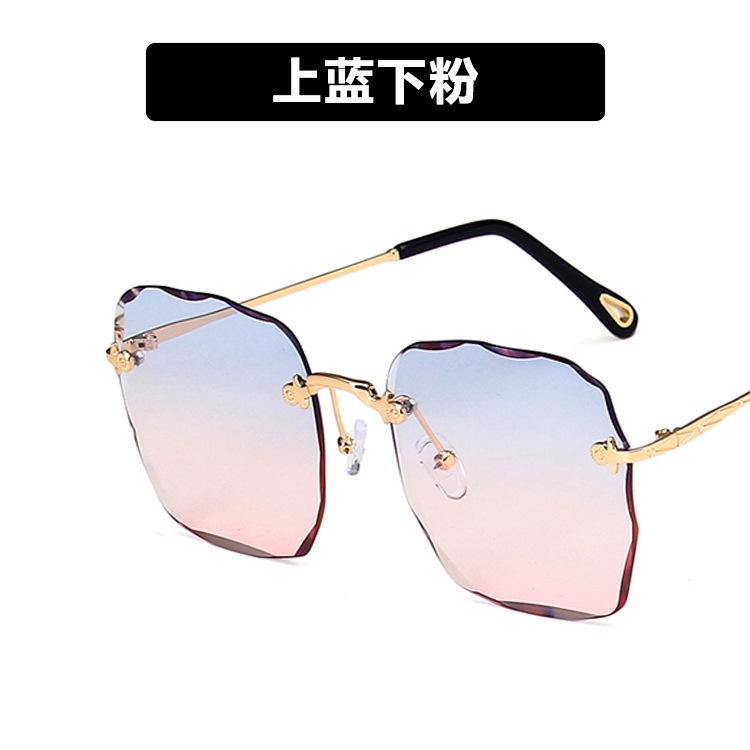 Kính Mát Chống Tia Cực Tím Gọng Cắt Kiểu Mới Cho Nữ