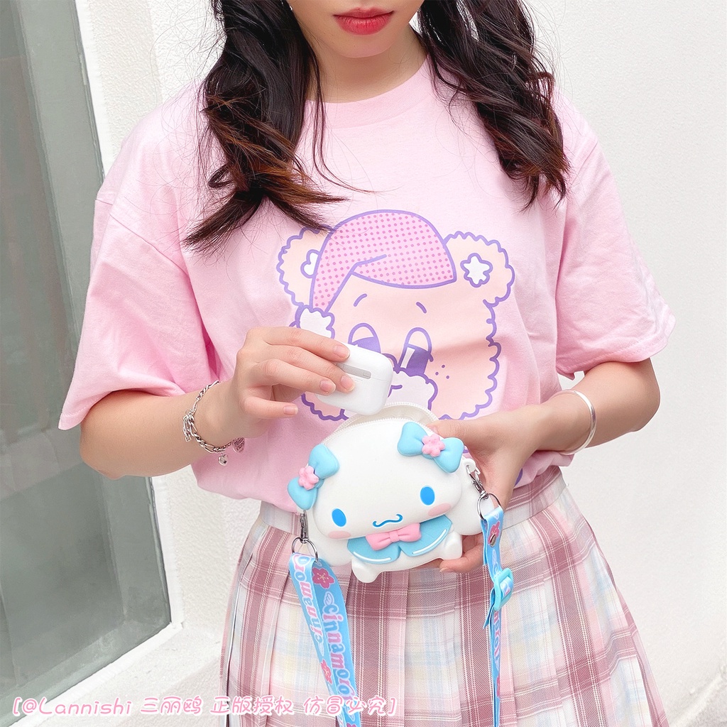 Túi Đeo Chéo Vai Bằng Silicone Màu Cầu Vồng Dành Cho Bé Gái