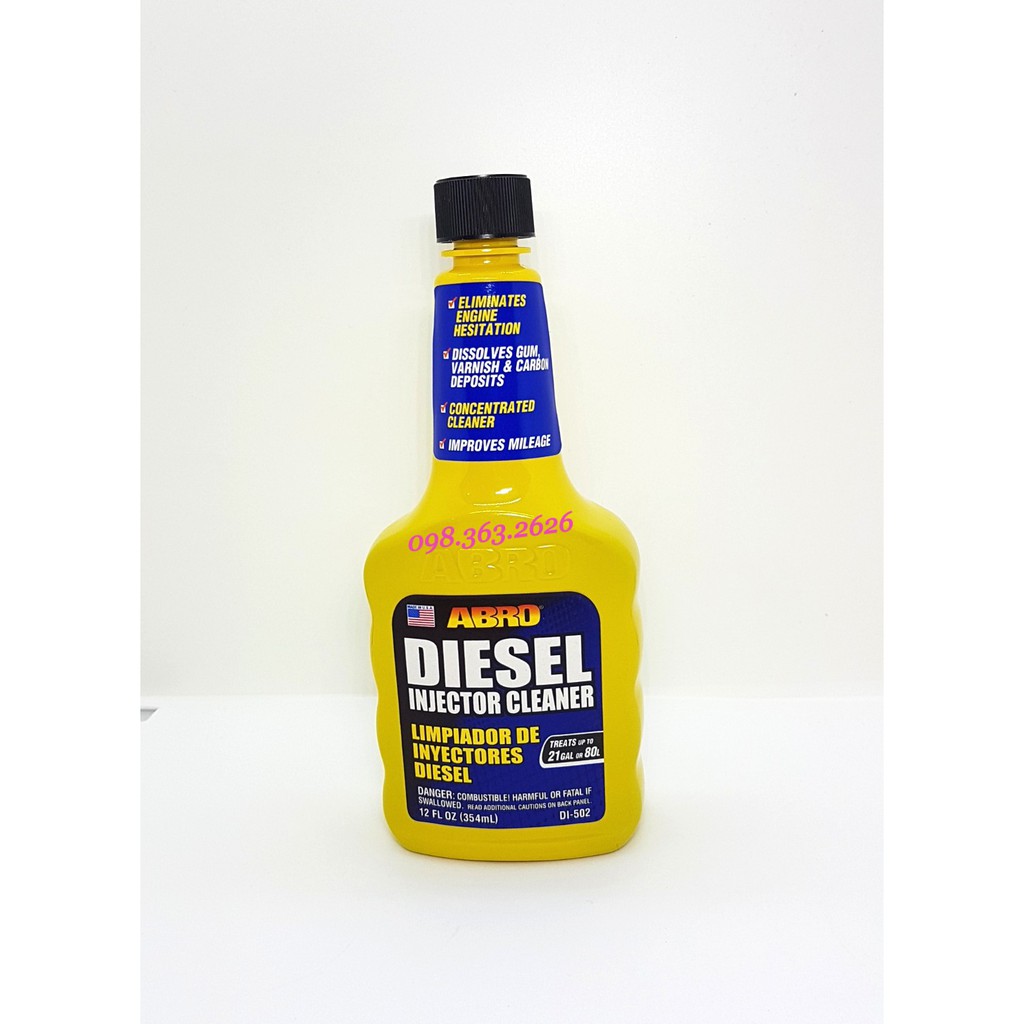Dung Dịch Súc Béc Dầu ABRO-DIESEL INJECTOR CLEANER 354ml