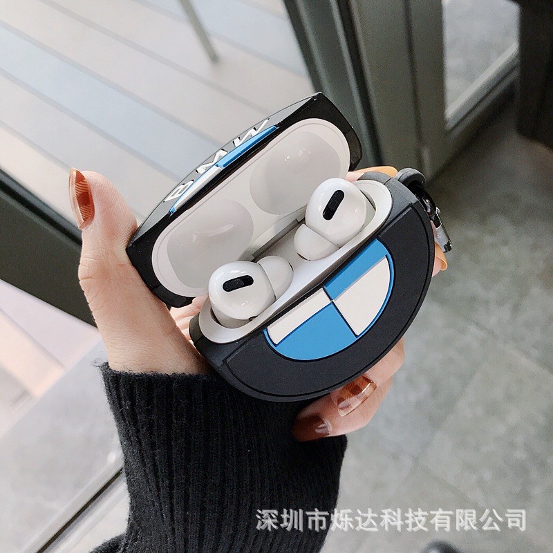 ☘️Tặng kèm móc treo☘️Case Airpod 1 2 3 Pro BMW  Mercedes - Vỏ bao bọc Cover đựng tai nghe không dây Airpods lo go ô tô