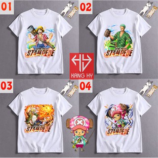 4 mẫu áo thun in hình one piece luffy  F032