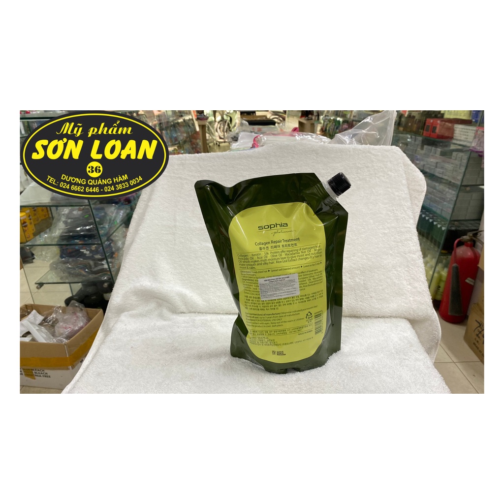Sophia Korea Kem hấp phục hồi tóc Collagen Sophia Repair Treatment Platinum