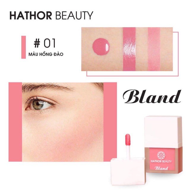 Bland - Má hồng dạng kem 2 tone màu: hồng đào và cam đào | Hathor Beauty (Kim Thiên Hoa)