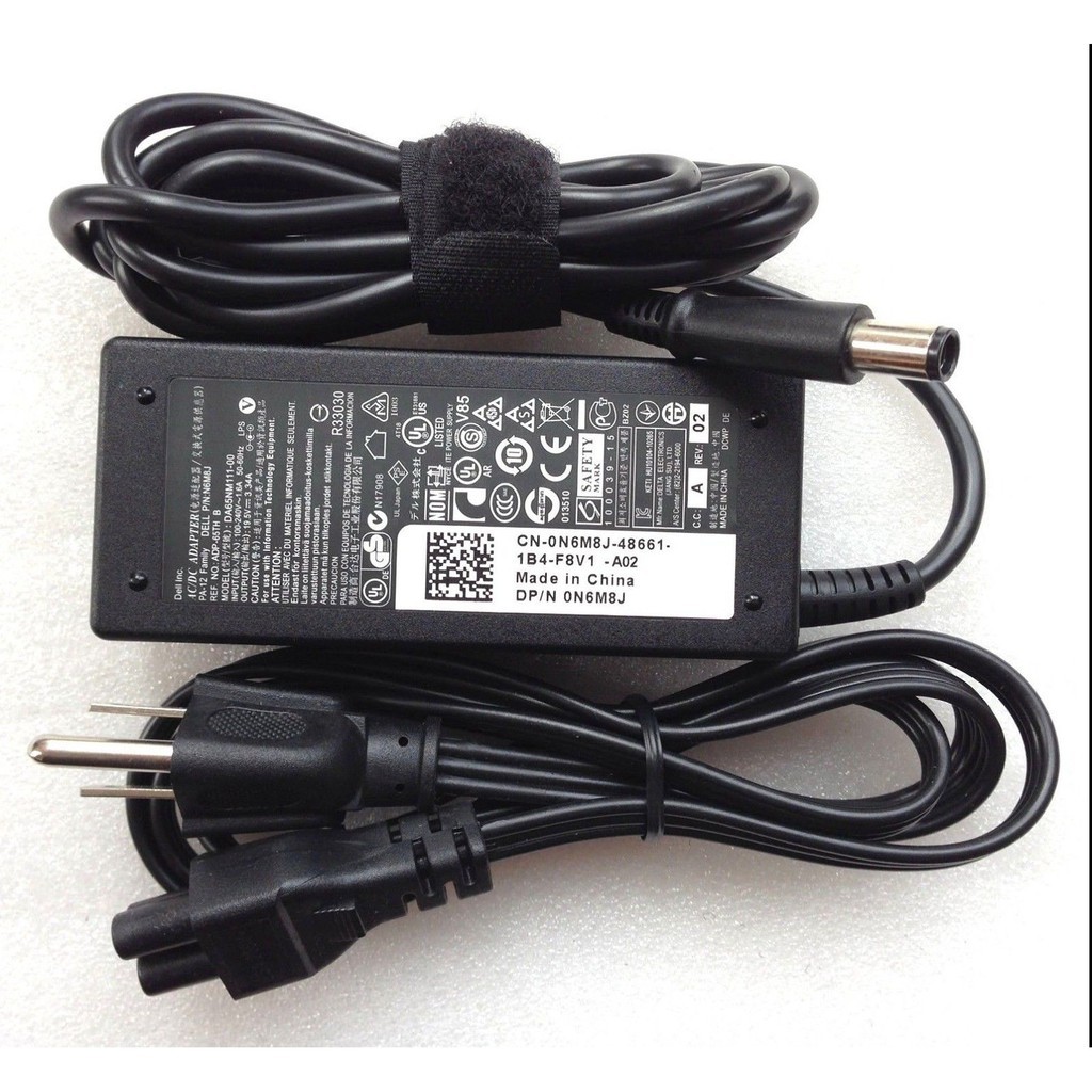 Adapter Laptop Dell 19.5V - 3.34A (65W) - Đầu kim lớn