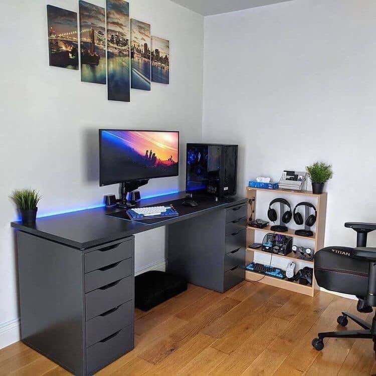 Bàn Gaming Ikea có đủ kích thước DxRxC 140x60x75, 160x60x75, 180x60x75, 200x60x75