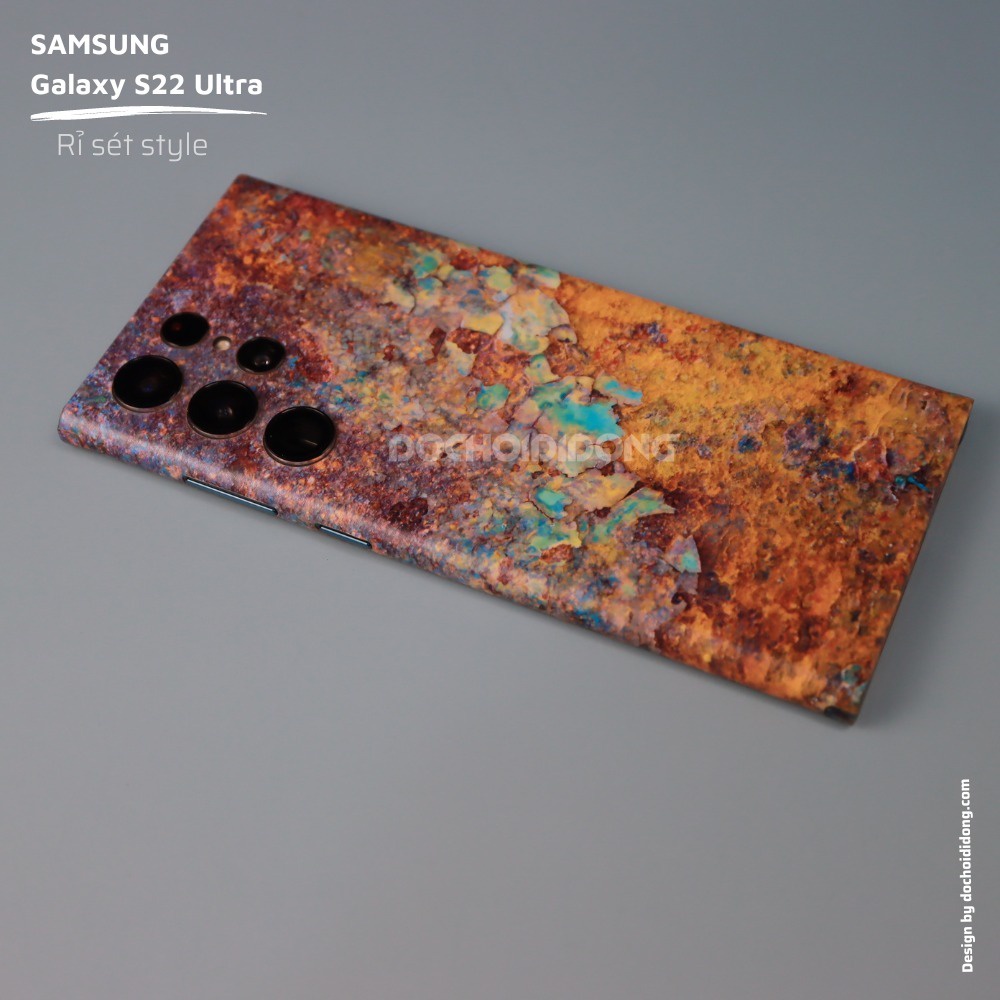 Miếng Dán Skin Rỉ Sét Style Cho Samsung S22 Ultra ( Skin Hoen Rỉ Cổ Xưa )