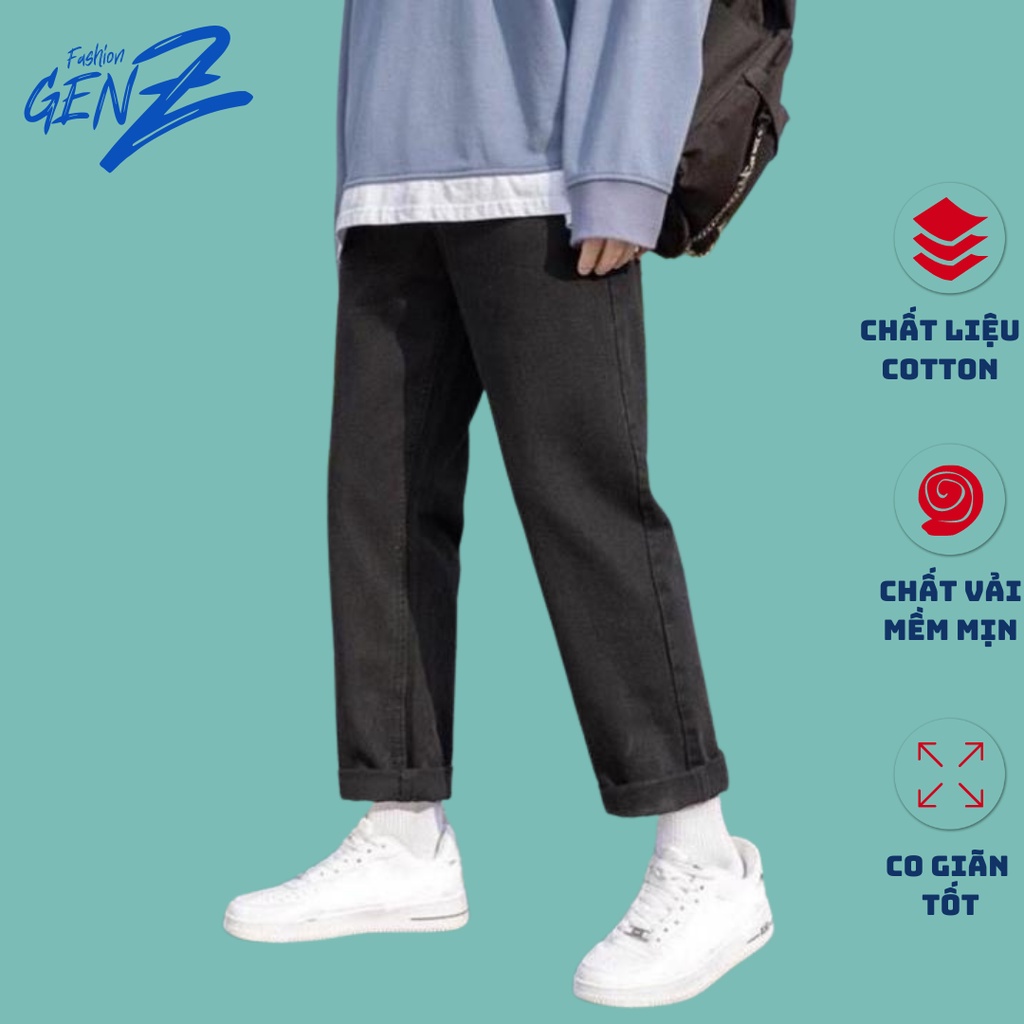 quần jean, quàn bò, baggy nam đen phong cách bụi style hàn quốc
