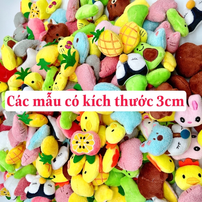 combo 10 Gấu bông mini cho máy gắp thú, làm kẹp tóc